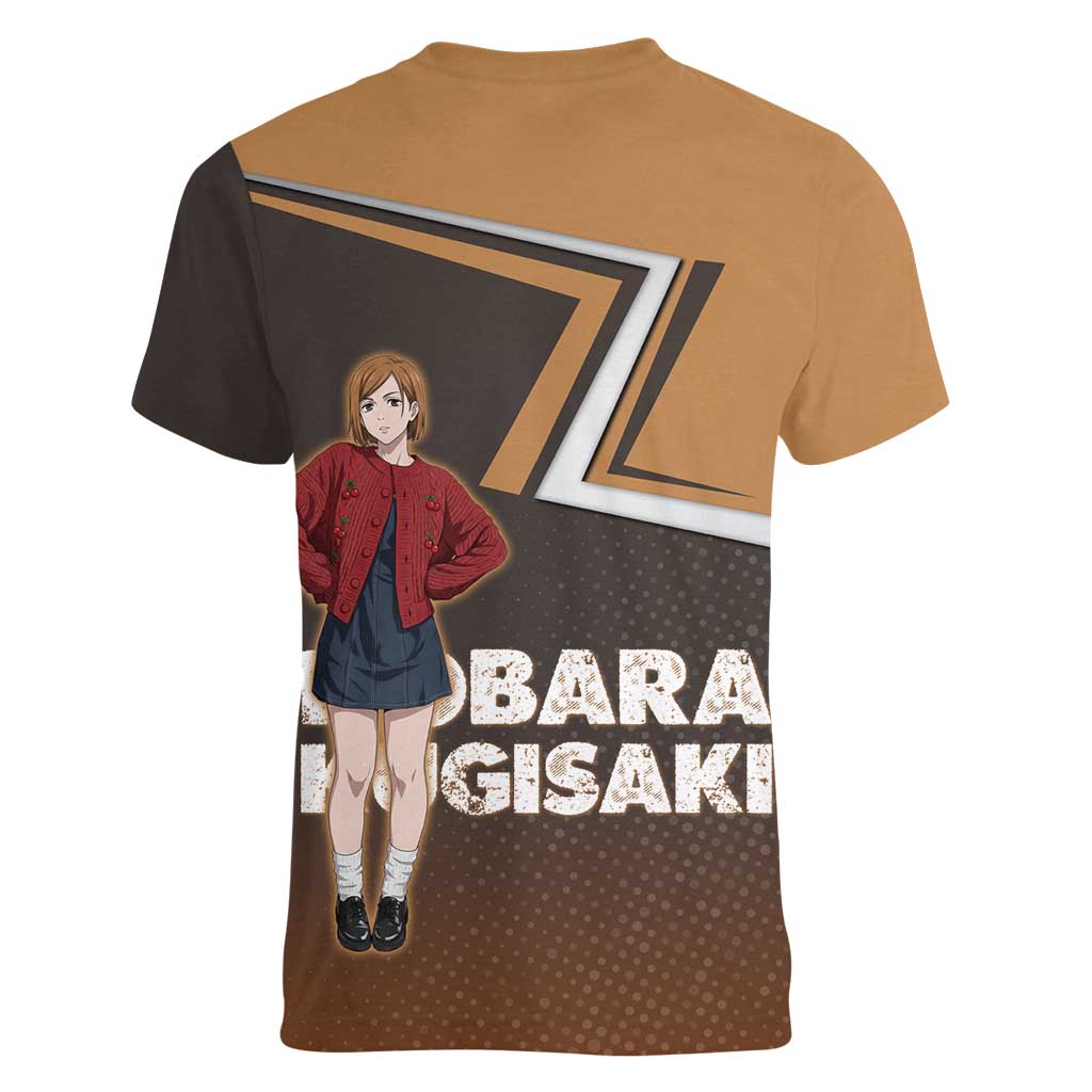 Nobara Kugisaki Women V-Neck T-Shirt Jujutsu Kaisen Casual Chic Style