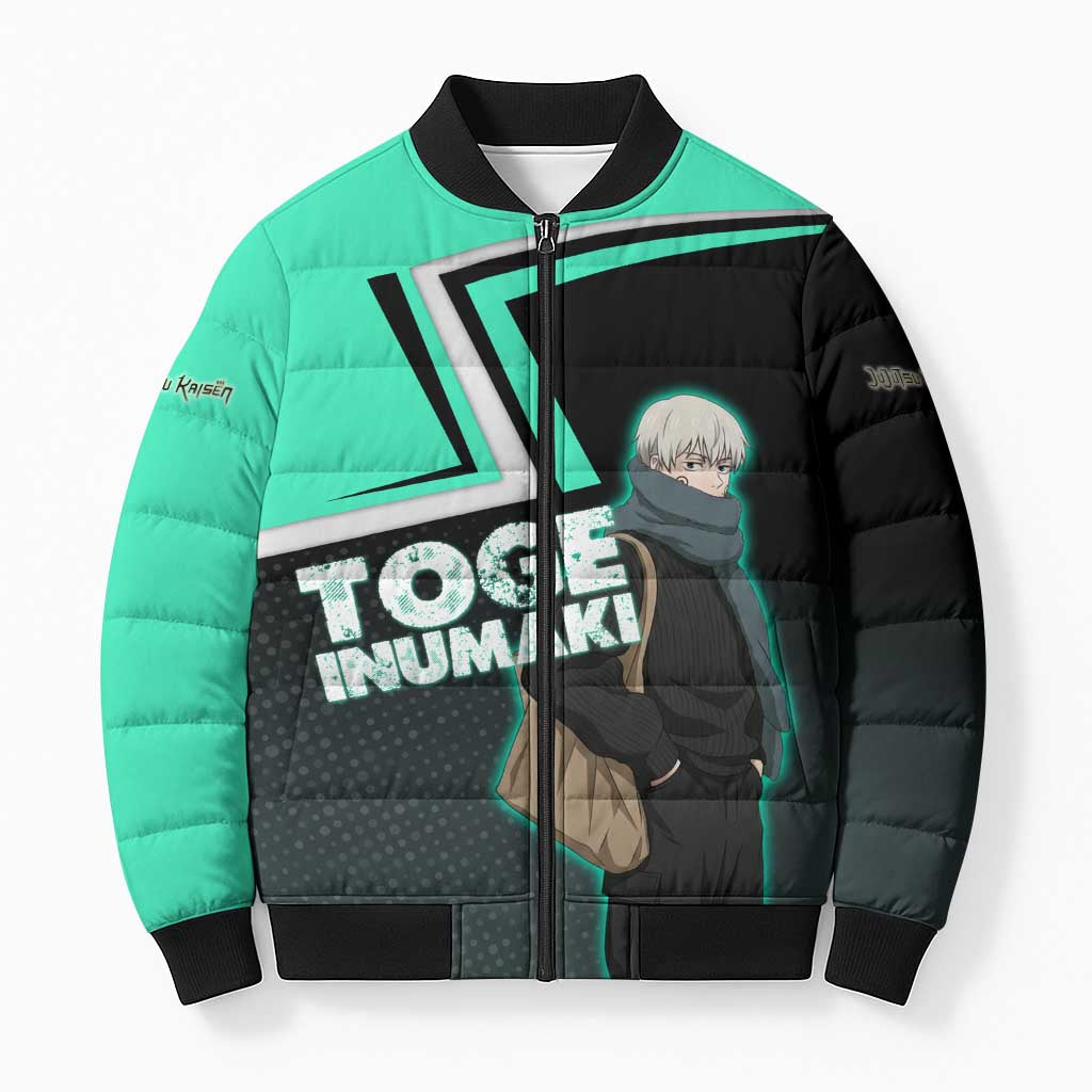 Toge Inumaki Bomber Puffer Jacket Jujutsu Kaisen Winter Streetwear Aesthetic