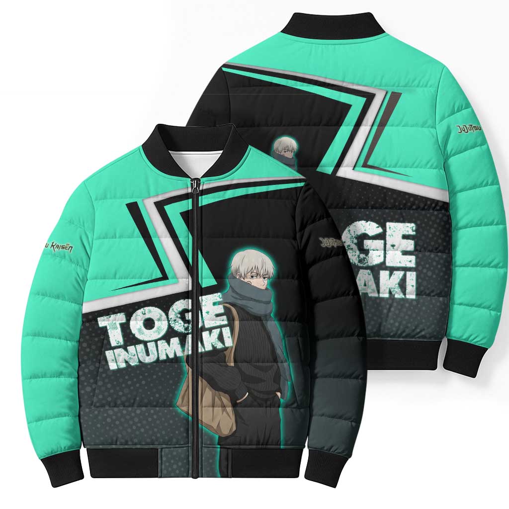Toge Inumaki Bomber Puffer Jacket Jujutsu Kaisen Winter Streetwear Aesthetic