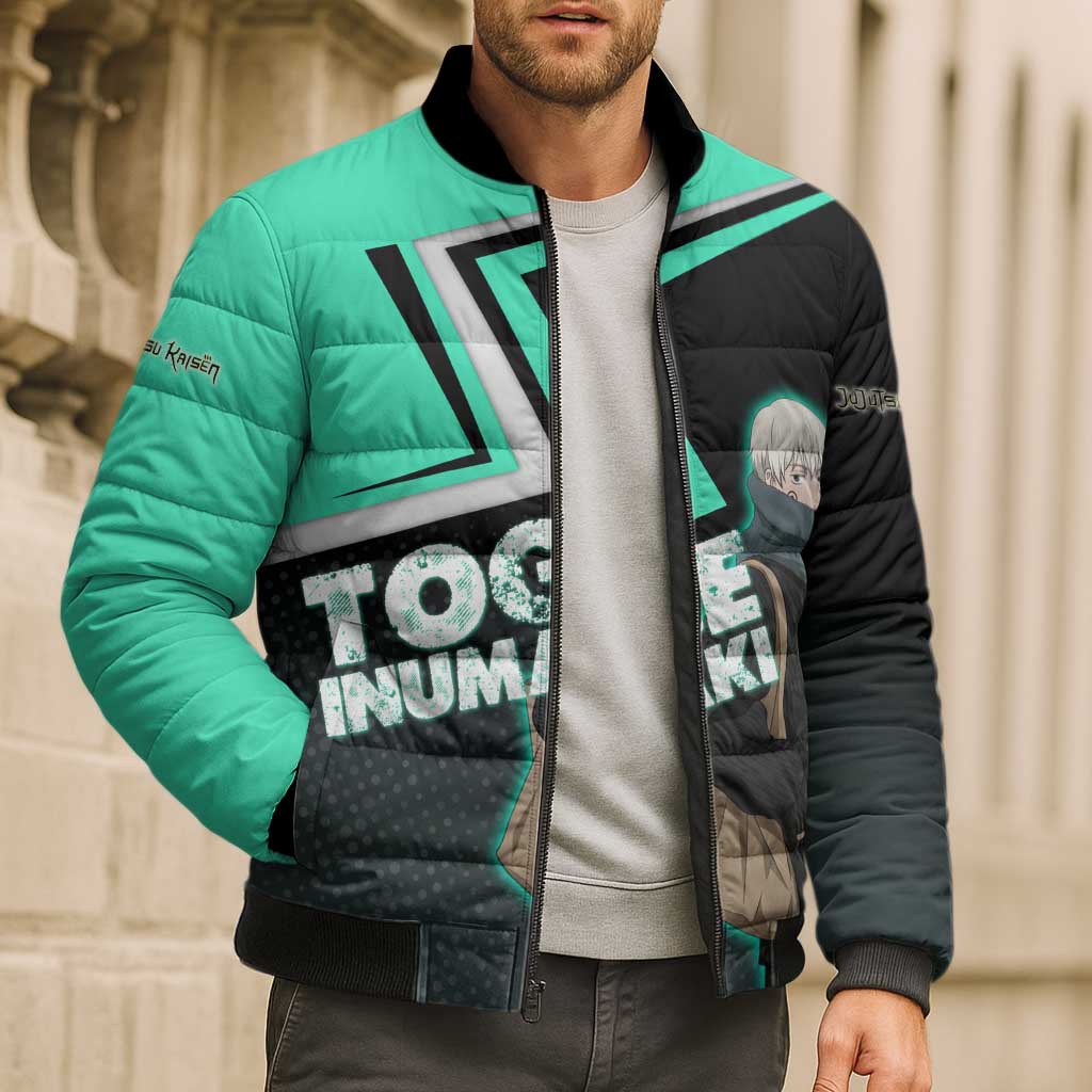 Toge Inumaki Bomber Puffer Jacket Jujutsu Kaisen Winter Streetwear Aesthetic