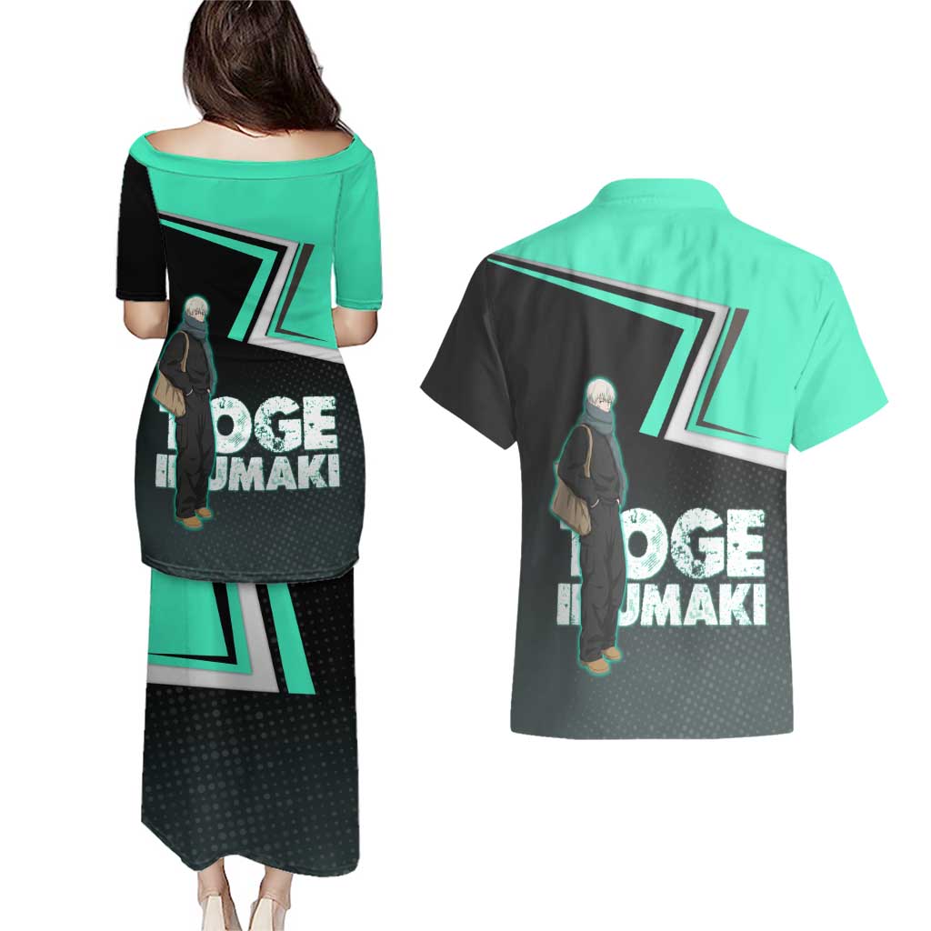 Toge Inumaki Couples Matching Puletasi and Hawaiian Shirt Jujutsu Kaisen Winter Streetwear Aesthetic