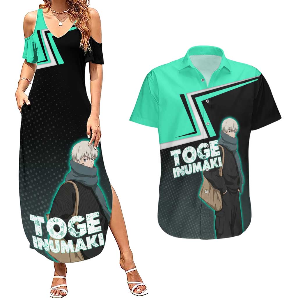 Toge Inumaki Couples Matching Summer Maxi Dress and Hawaiian Shirt Jujutsu Kaisen Winter Streetwear Aesthetic