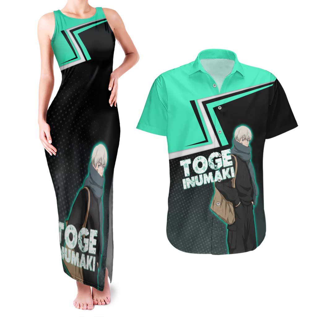 Toge Inumaki Couples Matching Tank Maxi Dress and Hawaiian Shirt Jujutsu Kaisen Winter Streetwear Aesthetic