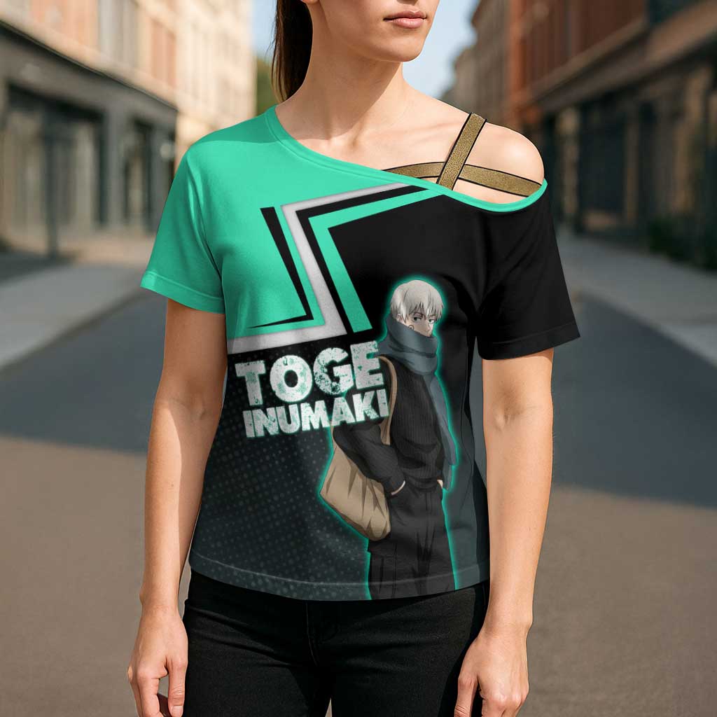 Toge Inumaki Cross Shoulder Shirt Jujutsu Kaisen Winter Streetwear Aesthetic