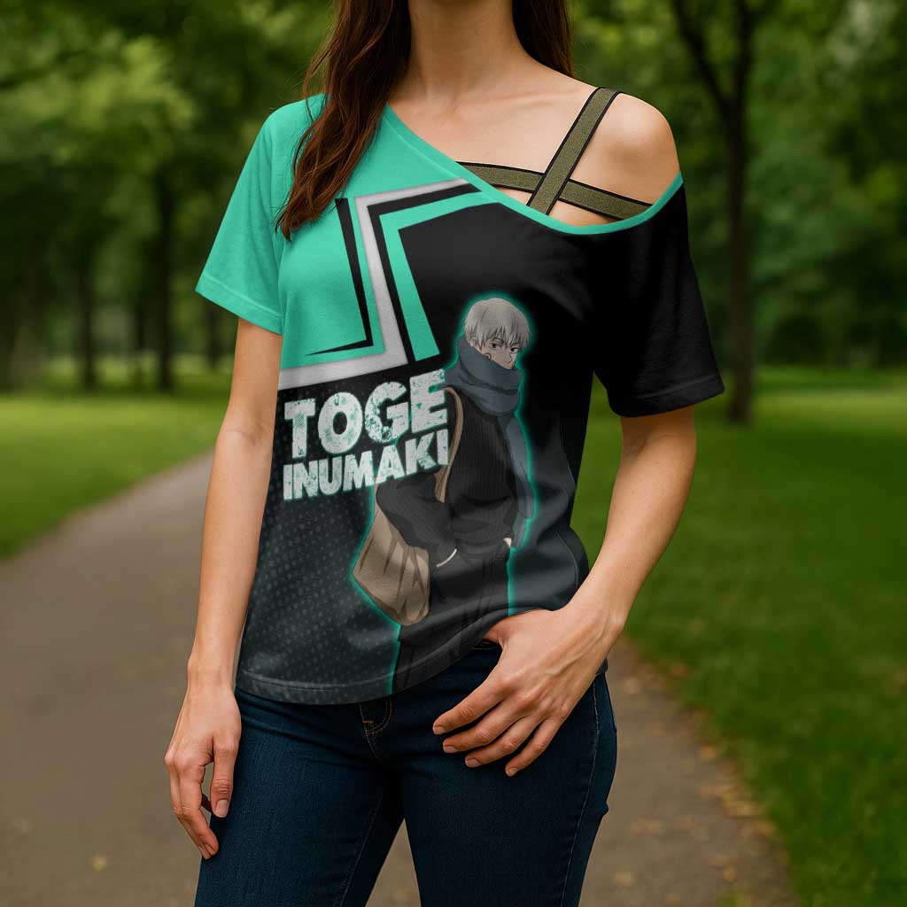 Toge Inumaki Cross Shoulder Shirt Jujutsu Kaisen Winter Streetwear Aesthetic