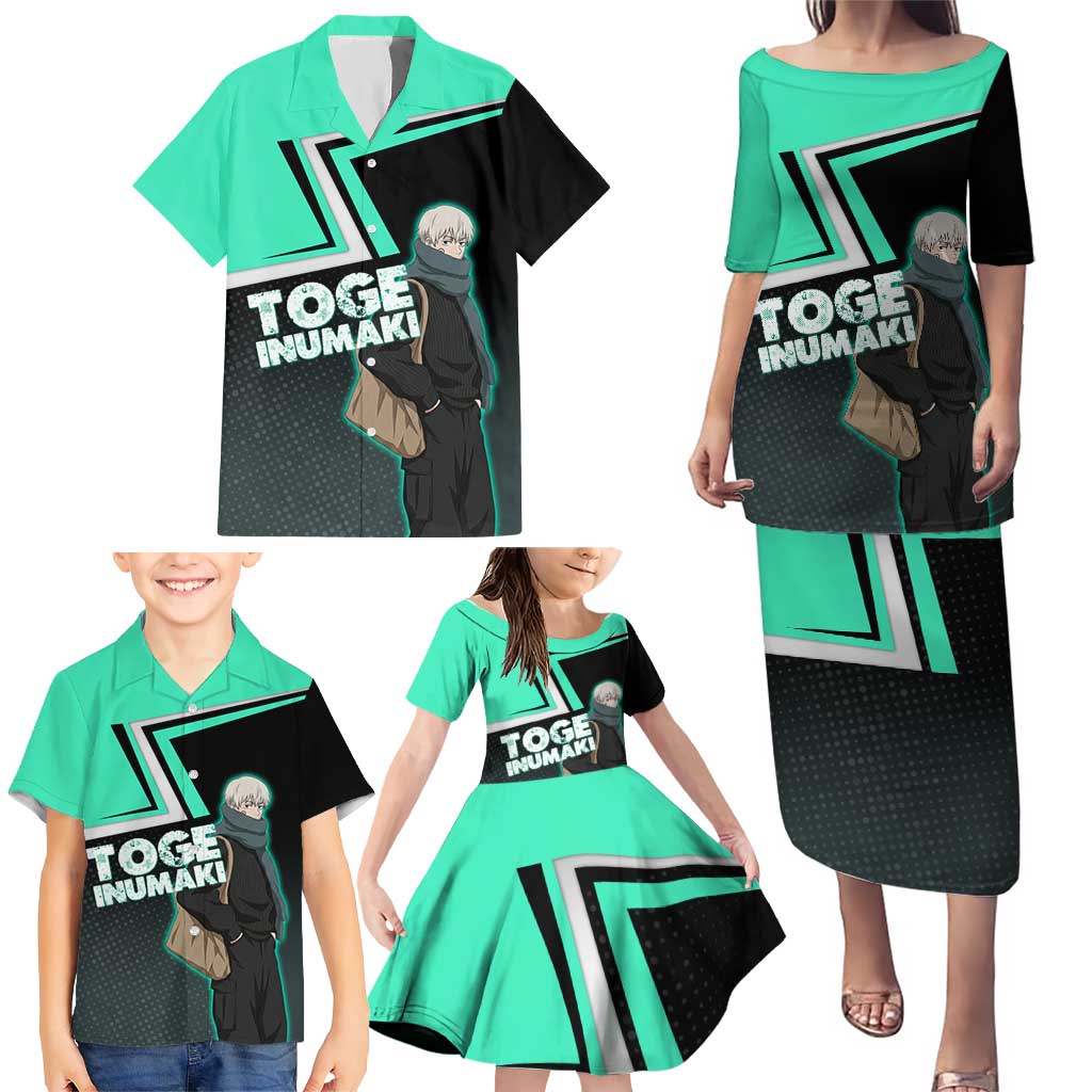 Toge Inumaki Family Matching Puletasi and Hawaiian Shirt Jujutsu Kaisen Winter Streetwear Aesthetic