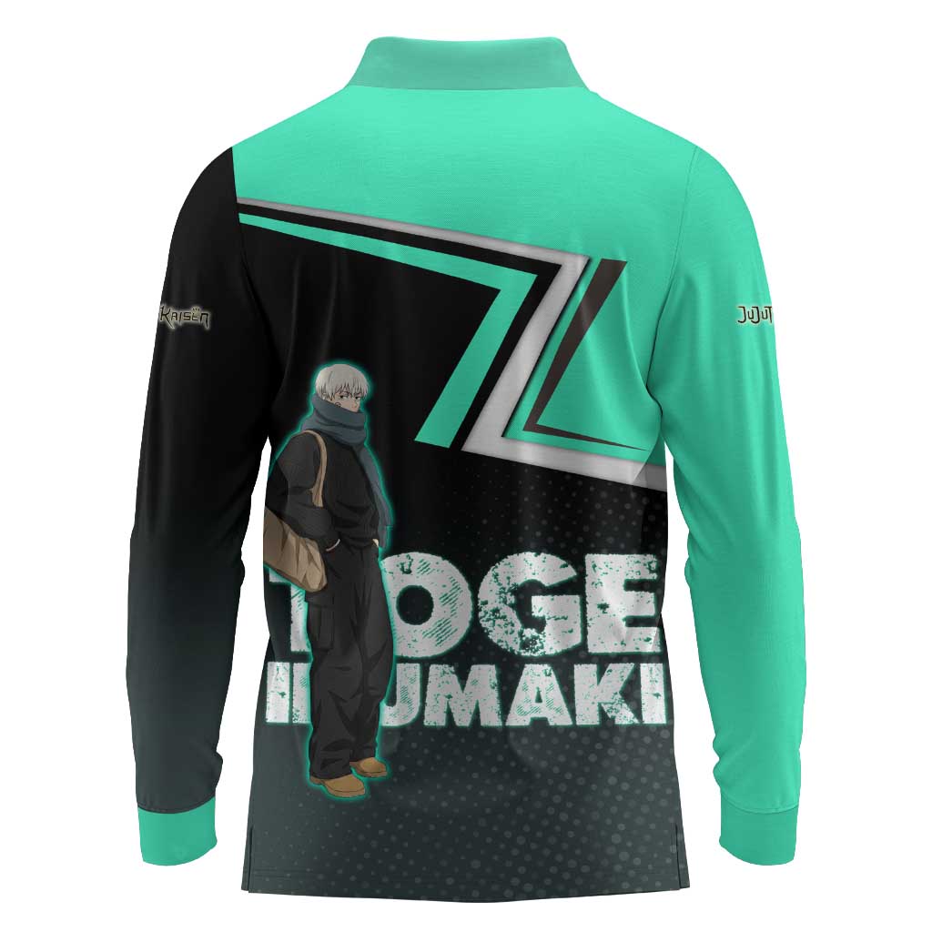 Toge Inumaki Long Sleeve Polo Shirt Jujutsu Kaisen Winter Streetwear Aesthetic