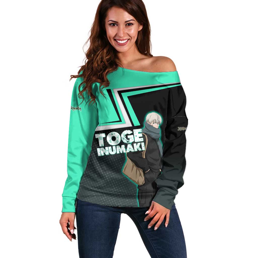 Toge Inumaki Off Shoulder Sweater Jujutsu Kaisen Winter Streetwear Aesthetic