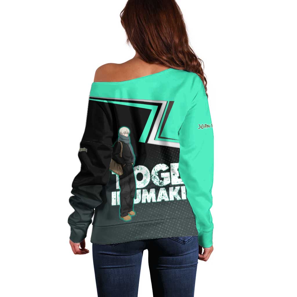 Toge Inumaki Off Shoulder Sweater Jujutsu Kaisen Winter Streetwear Aesthetic