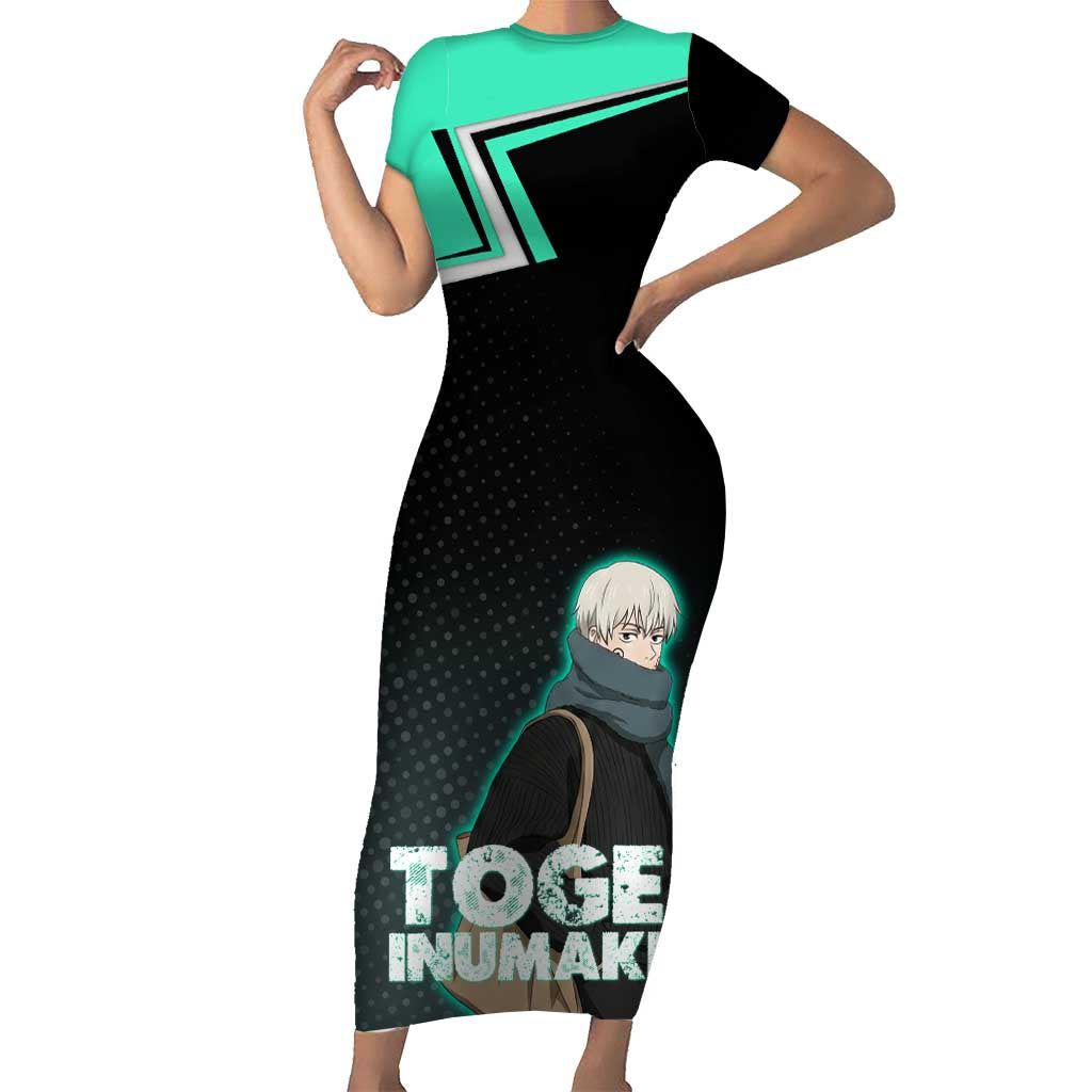 Toge Inumaki Short Sleeve Bodycon Dress Jujutsu Kaisen Winter Streetwear Aesthetic