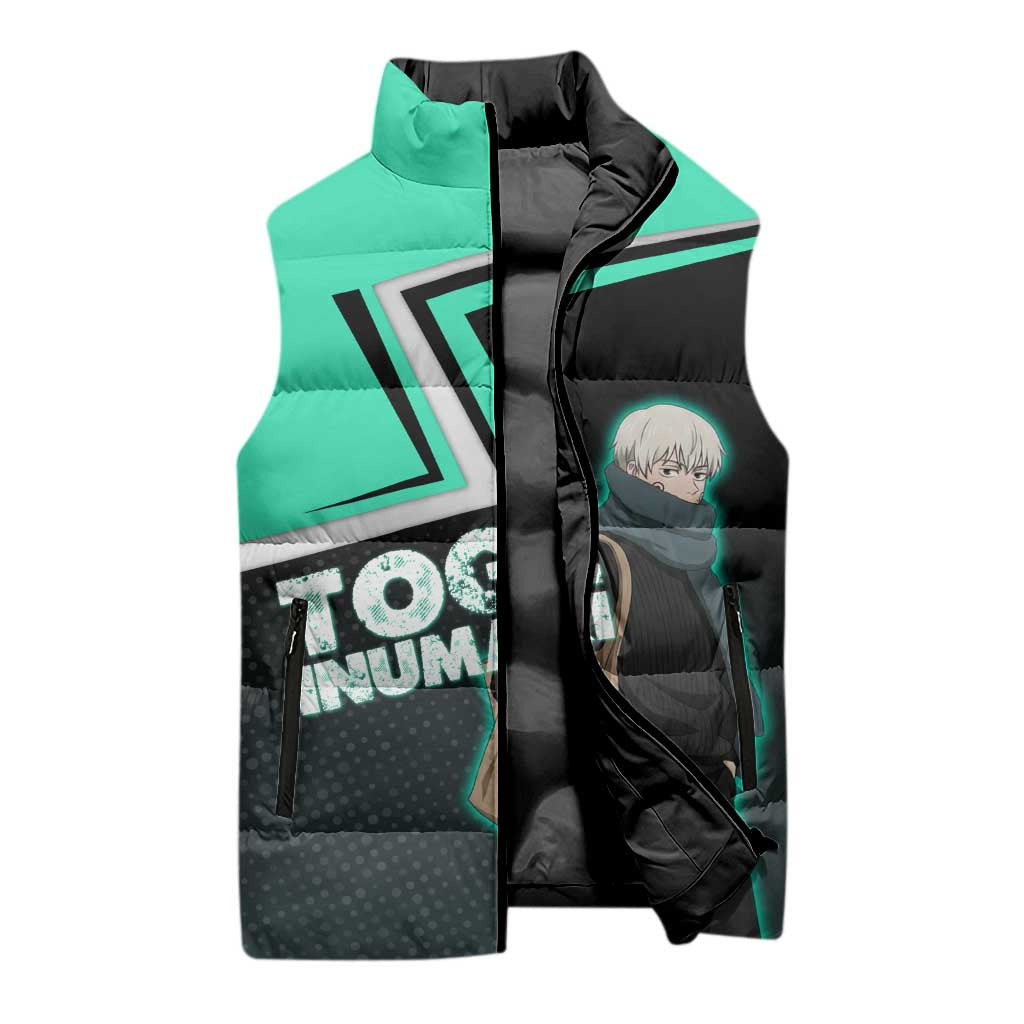 Toge Inumaki Sleeveless Puffer Jacket Jujutsu Kaisen Winter Streetwear Aesthetic