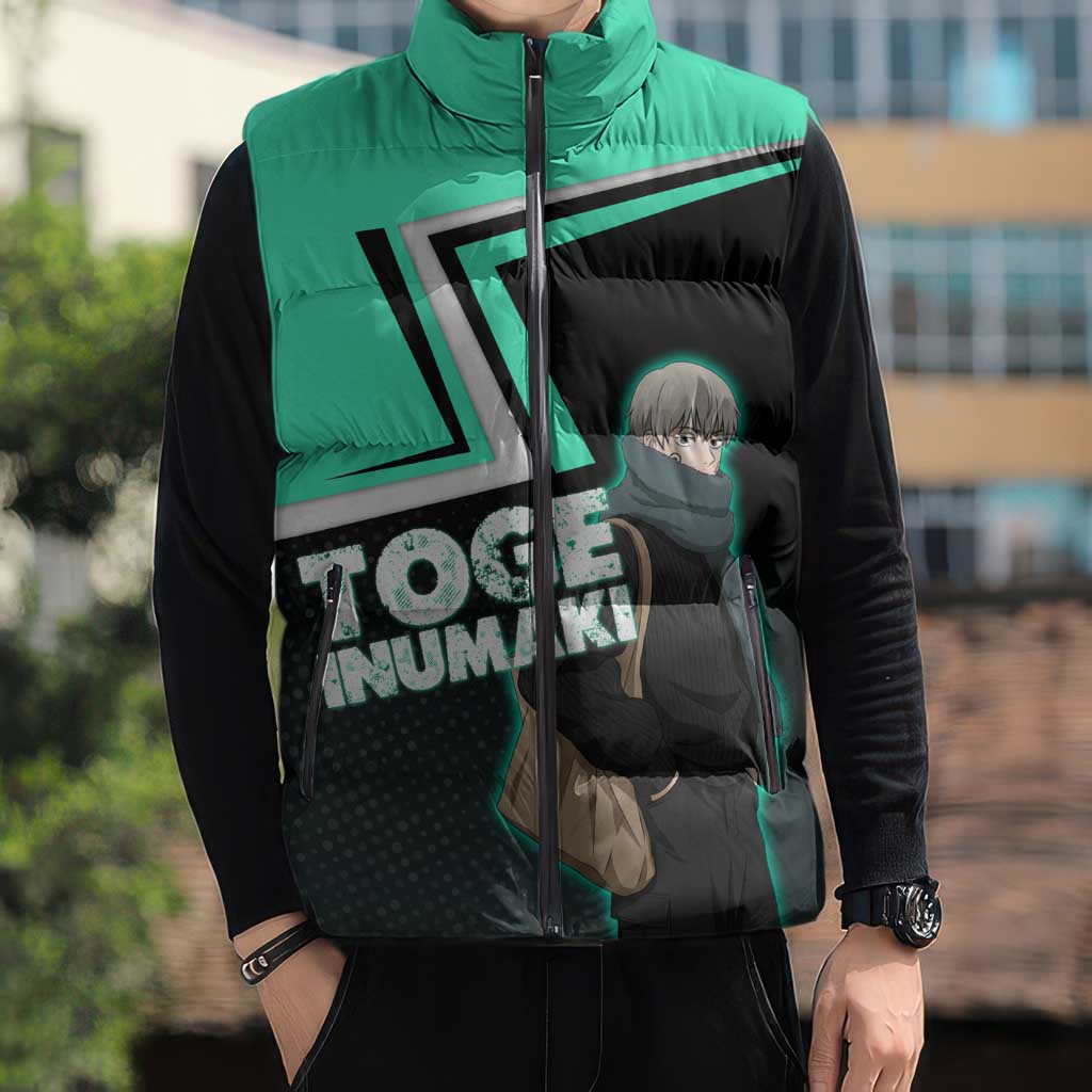 Toge Inumaki Sleeveless Puffer Jacket Jujutsu Kaisen Winter Streetwear Aesthetic