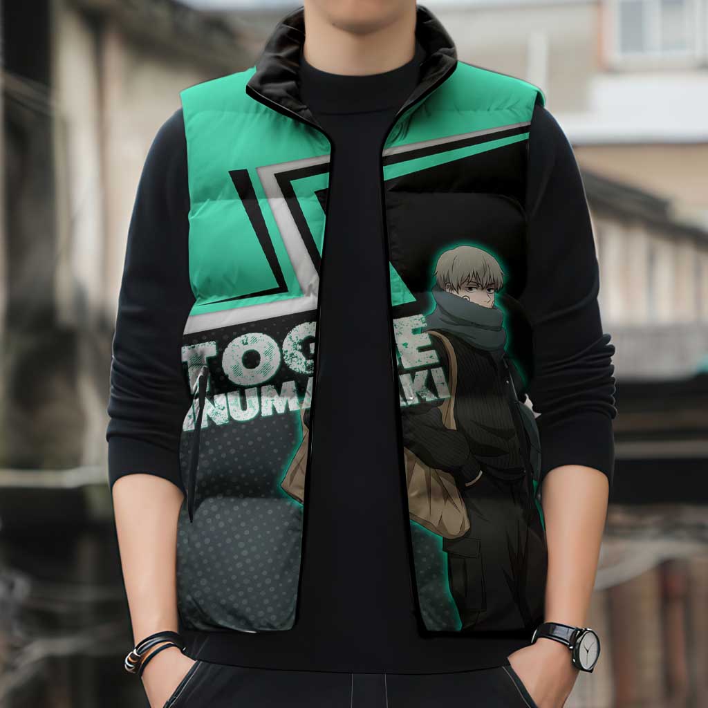 Toge Inumaki Sleeveless Puffer Jacket Jujutsu Kaisen Winter Streetwear Aesthetic