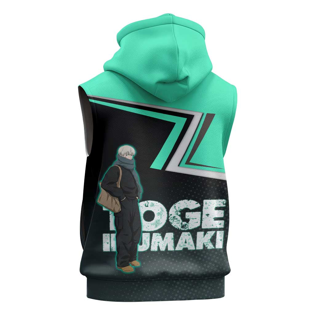 Toge Inumaki Sleeveless Zip Hoodie Jujutsu Kaisen Winter Streetwear Aesthetic