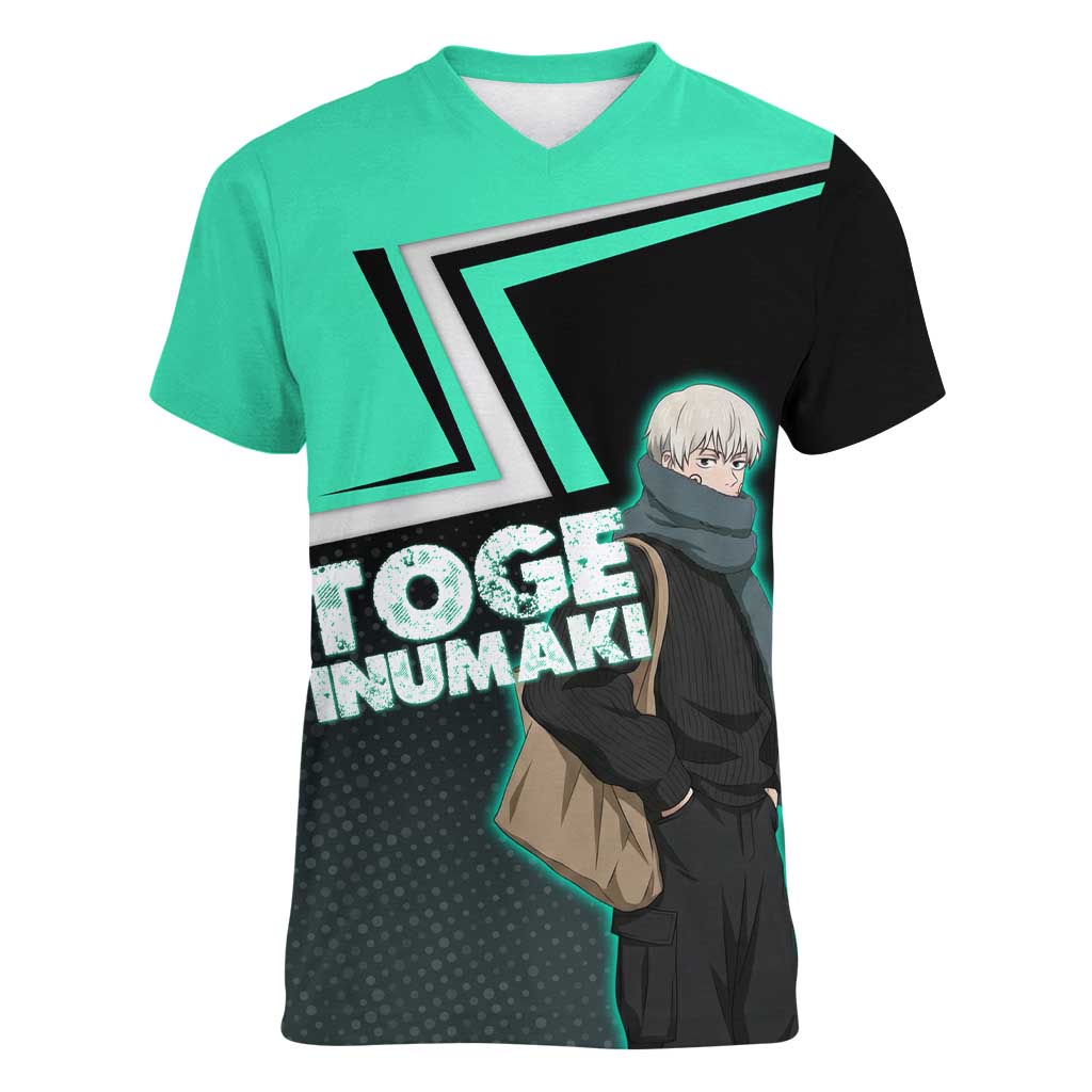 Toge Inumaki Women V-Neck T-Shirt Jujutsu Kaisen Winter Streetwear Aesthetic