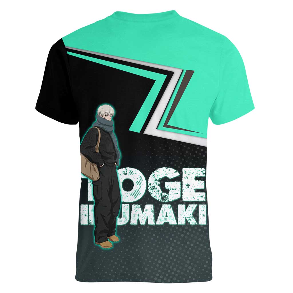 Toge Inumaki Women V-Neck T-Shirt Jujutsu Kaisen Winter Streetwear Aesthetic