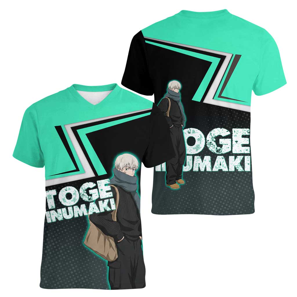 Toge Inumaki Women V-Neck T-Shirt Jujutsu Kaisen Winter Streetwear Aesthetic
