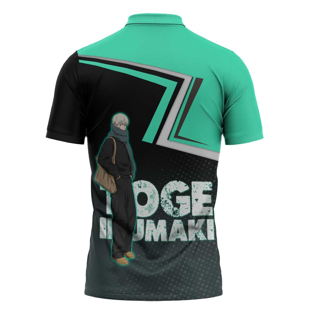 Toge Inumaki Zipper Polo Shirt Jujutsu Kaisen Winter Streetwear Aesthetic