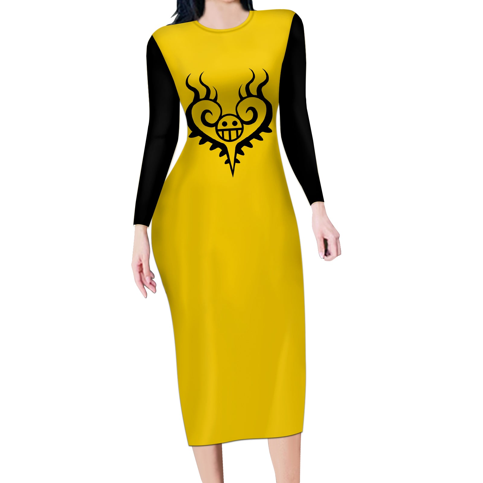 Trafalgar Law Surgeon of Death - One Piece Long Sleeve Bodycon Dress