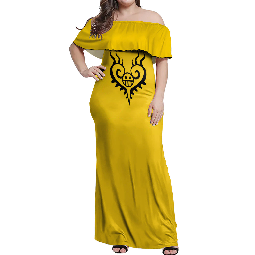 Trafalgar Law Surgeon of Death - One Piece Off Shoulder Maxi Dress