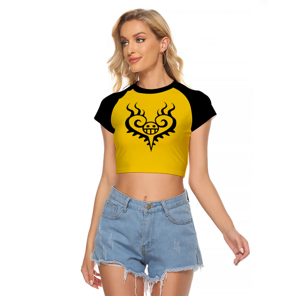 Trafalgar Law Surgeon of Death - One Piece Raglan Cropped T Shirt