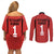 Nekoma Tetsuro Kuroo - Number 1 Uniform Anime Couples Matching Off Shoulder Short Dress and Long Sleeve Button Shirt