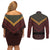 Avatar Firelord Ozai Couples Matching Off Shoulder Short Dress and Long Sleeve Button Shirt