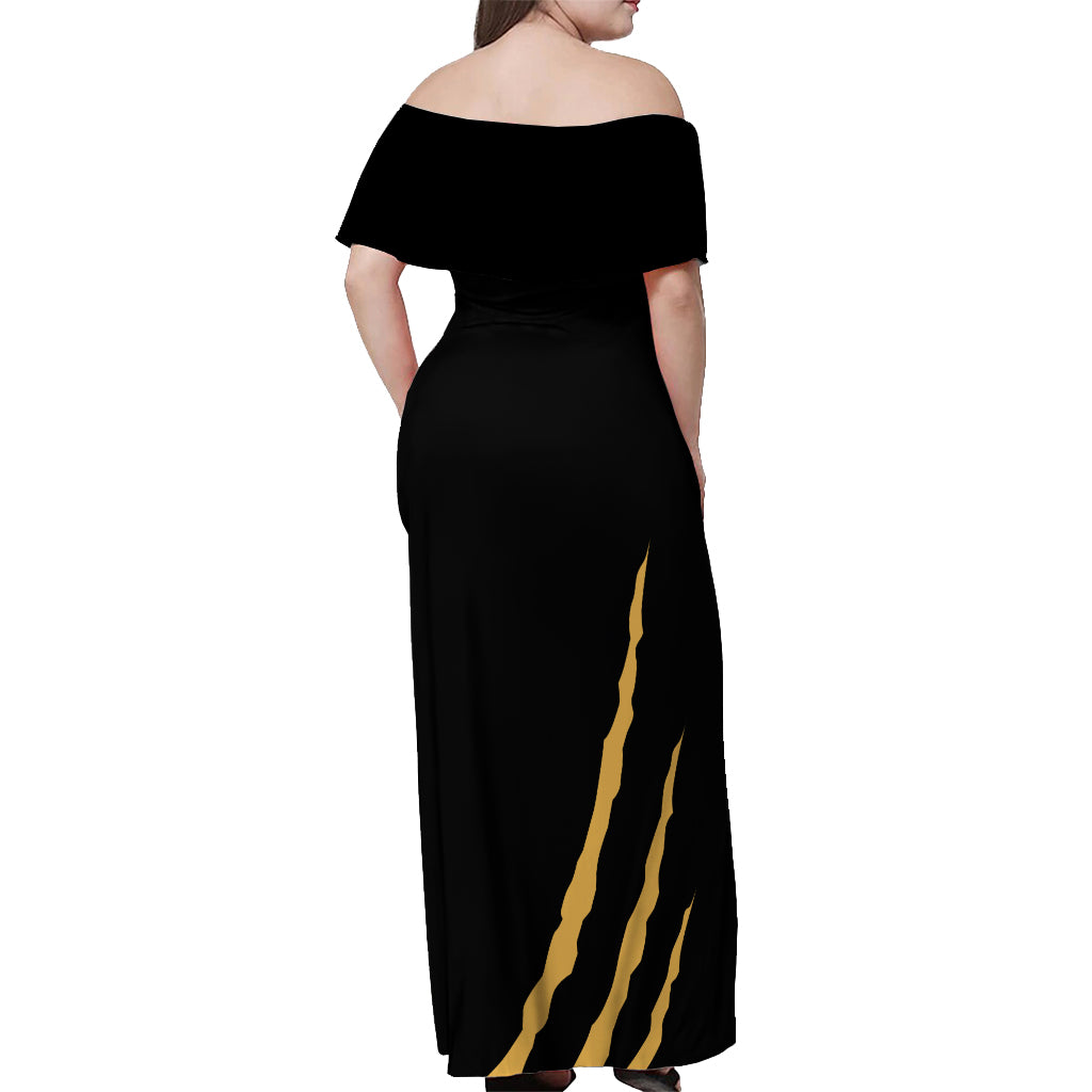 MSBY Black Jackal Off Shoulder Maxi Dress