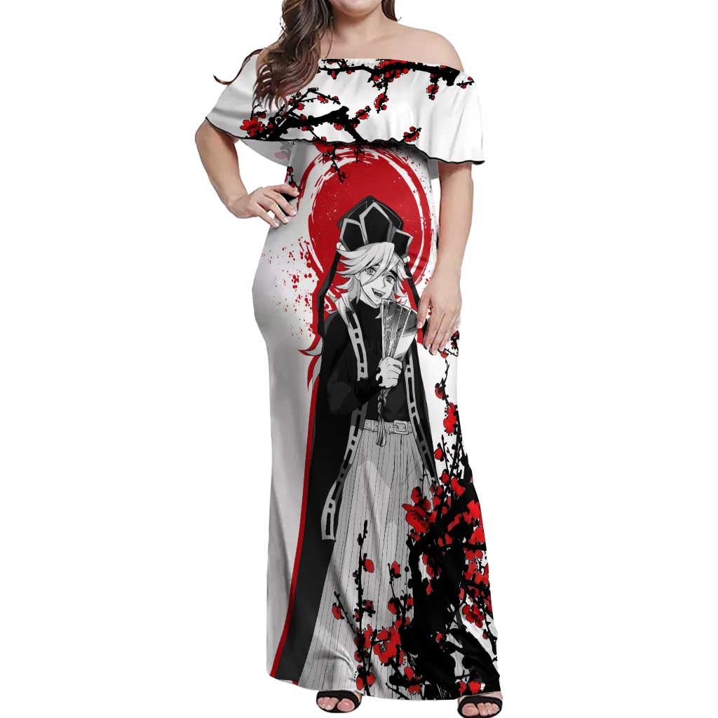 Doma - Demon Slayer Off Shoulder Maxi Dress Anime Japan Style