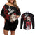Doma - Demon Slayer Couples Matching Off Shoulder Short Dress and Long Sleeve Button Shirt Anime Japan Style