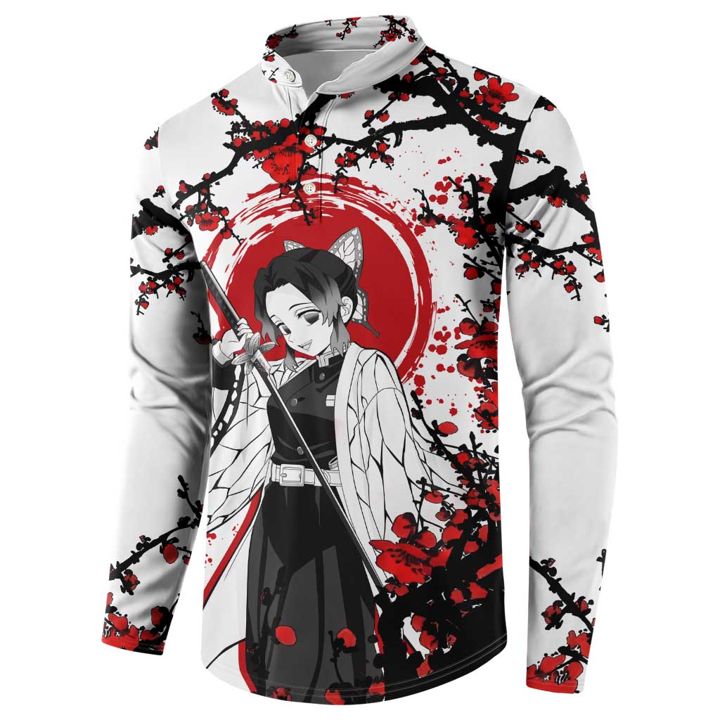 Shinobu Kocho - Demon Slayer Button Sweatshirt Anime Japan Style