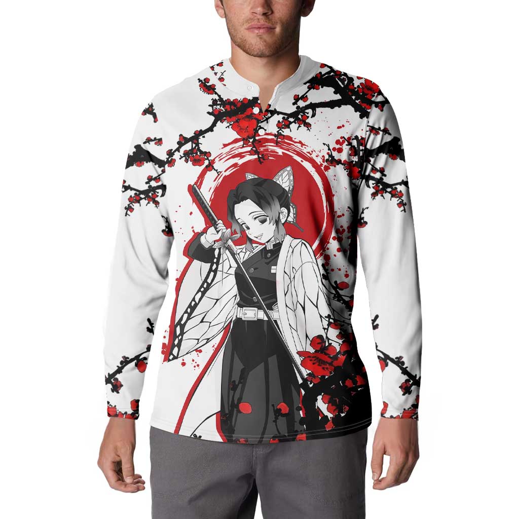 Shinobu Kocho - Demon Slayer Button Sweatshirt Anime Japan Style