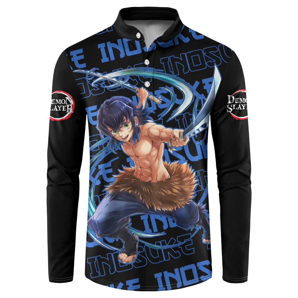 Inosuke Hashibira - Demon Slayer Button Sweatshirt Anime Japan Style