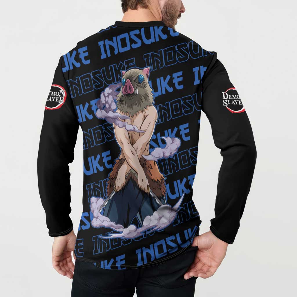 Inosuke Hashibira - Demon Slayer Button Sweatshirt Anime Japan Style