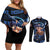 Inosuke Hashibira - Demon Slayer Couples Matching Off Shoulder Short Dress and Long Sleeve Button Shirt Anime Japan Style