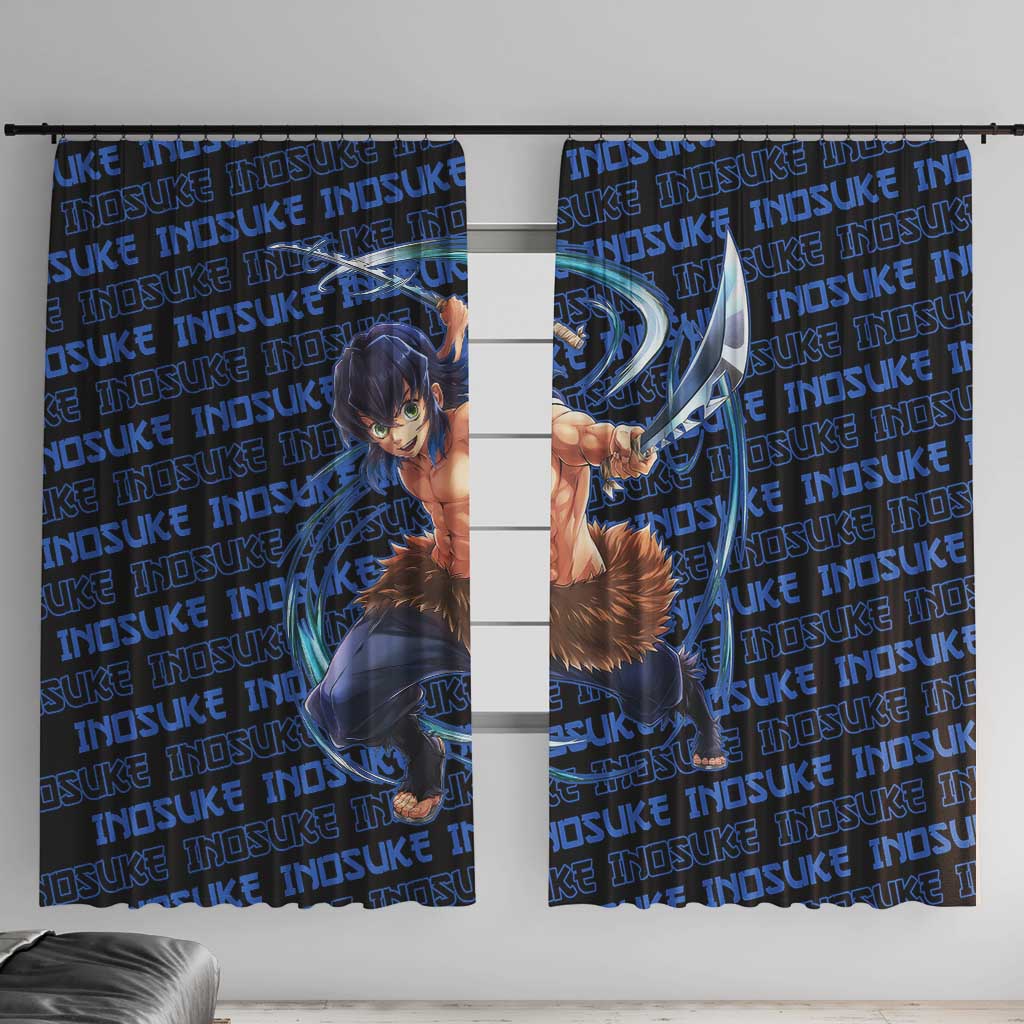 Inosuke Hashibira - Demon Slayer Window Curtain Anime Japan Style