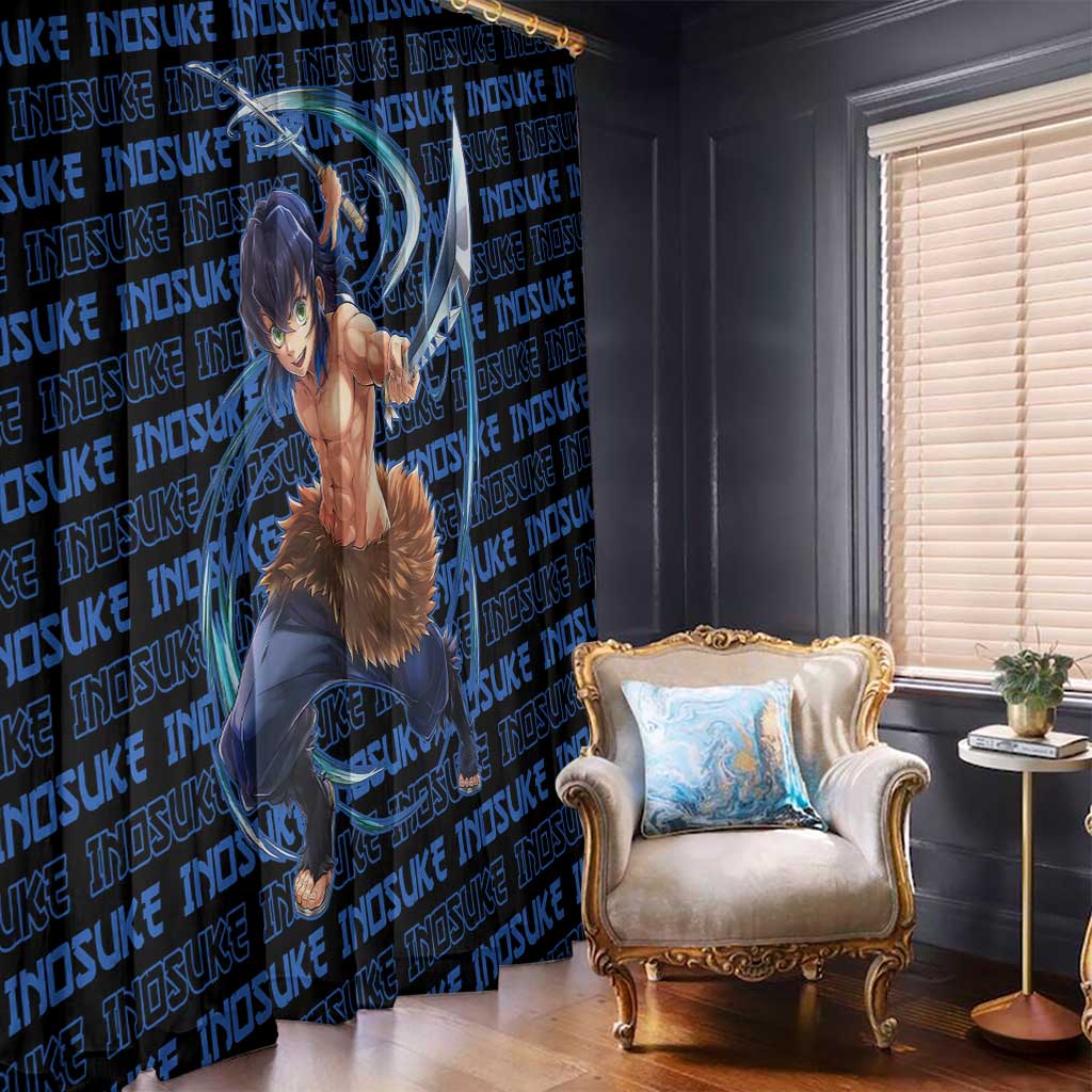 Inosuke Hashibira - Demon Slayer Window Curtain Anime Japan Style
