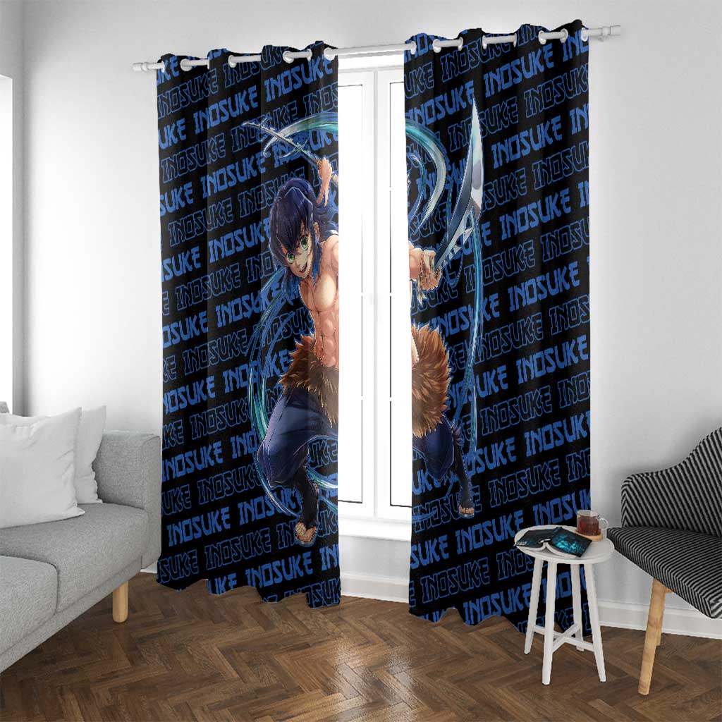 Inosuke Hashibira - Demon Slayer Window Curtain Anime Japan Style