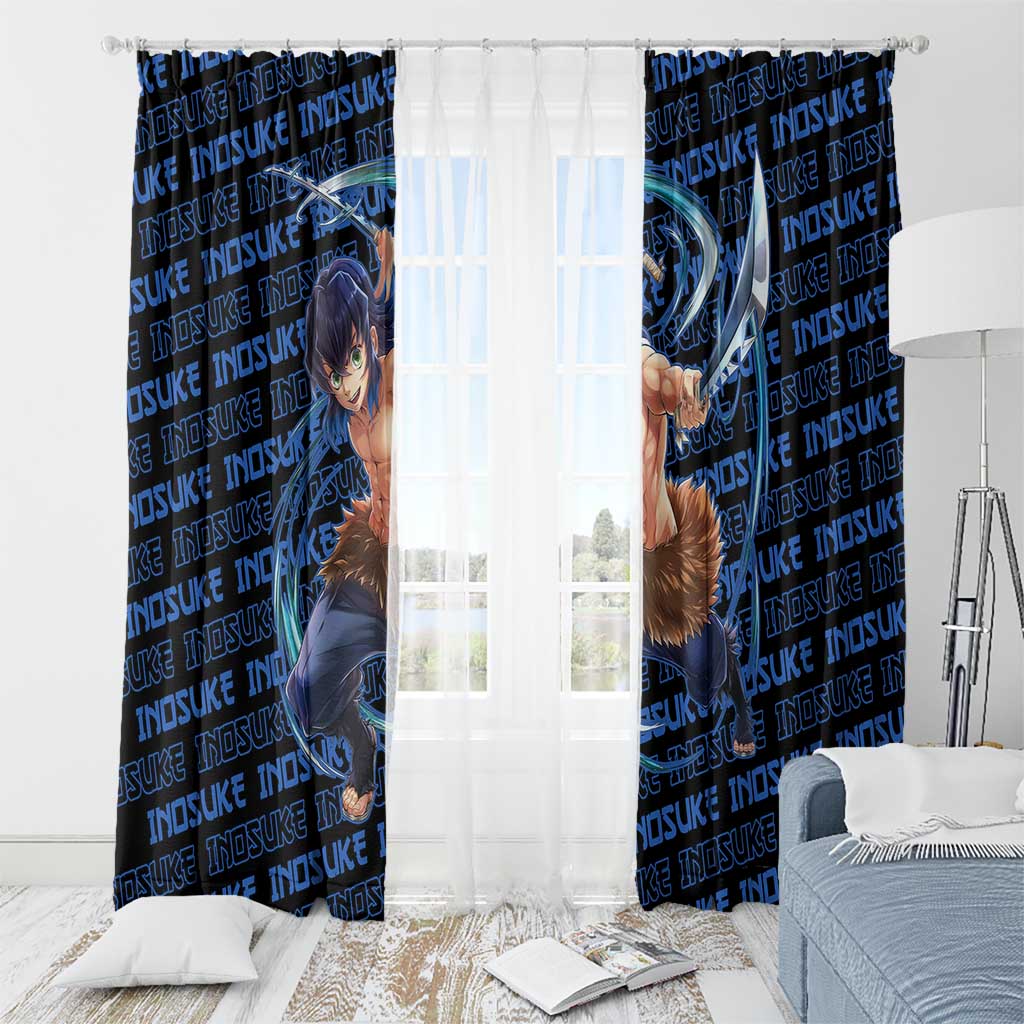 Inosuke Hashibira - Demon Slayer Window Curtain Anime Japan Style