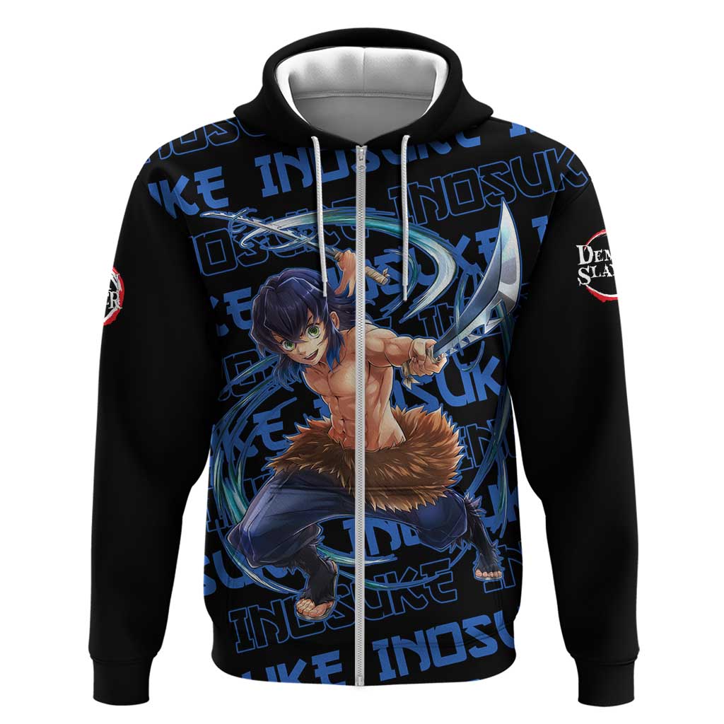 Inosuke Hashibira - Demon Slayer Zip Hoodie Anime Japan Style