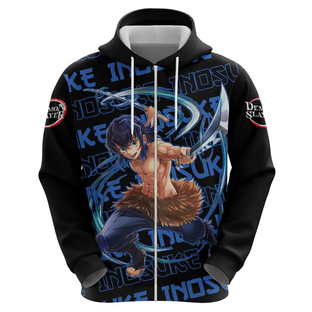 Inosuke Hashibira - Demon Slayer Zip Hoodie Anime Japan Style