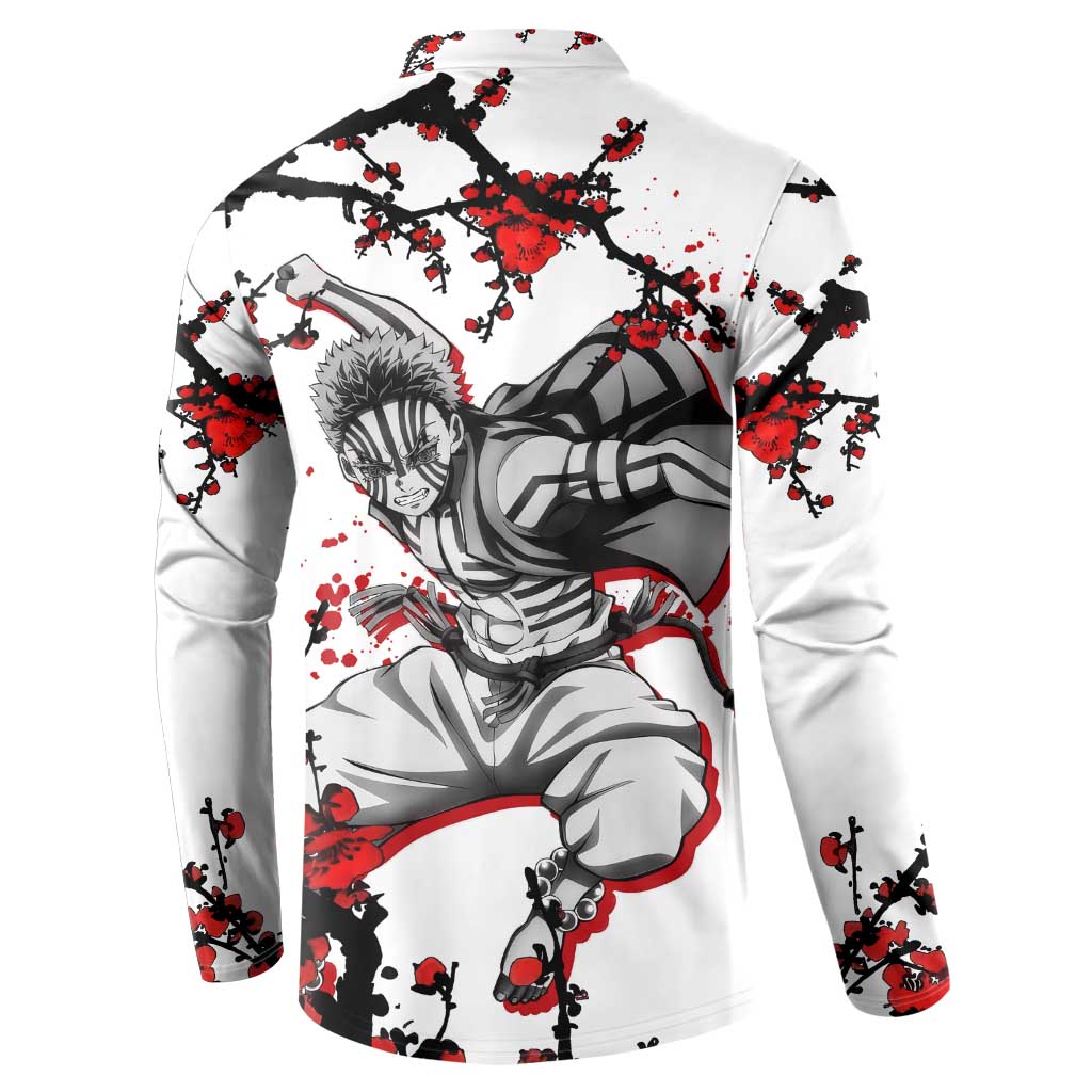 Akaza - Demon Slayer Button Sweatshirt Anime Japan Style