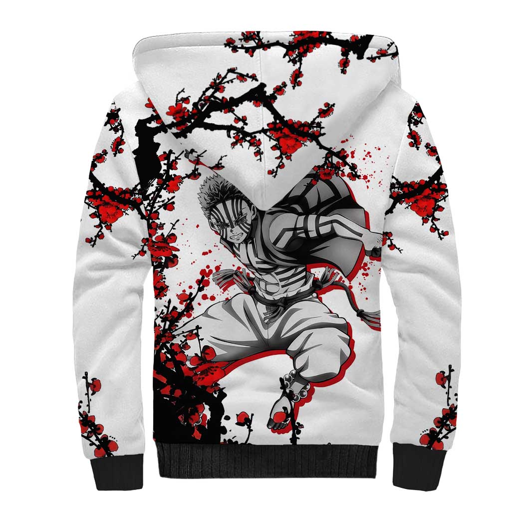 Akaza - Demon Slayer Sherpa Hoodie Anime Japan Style