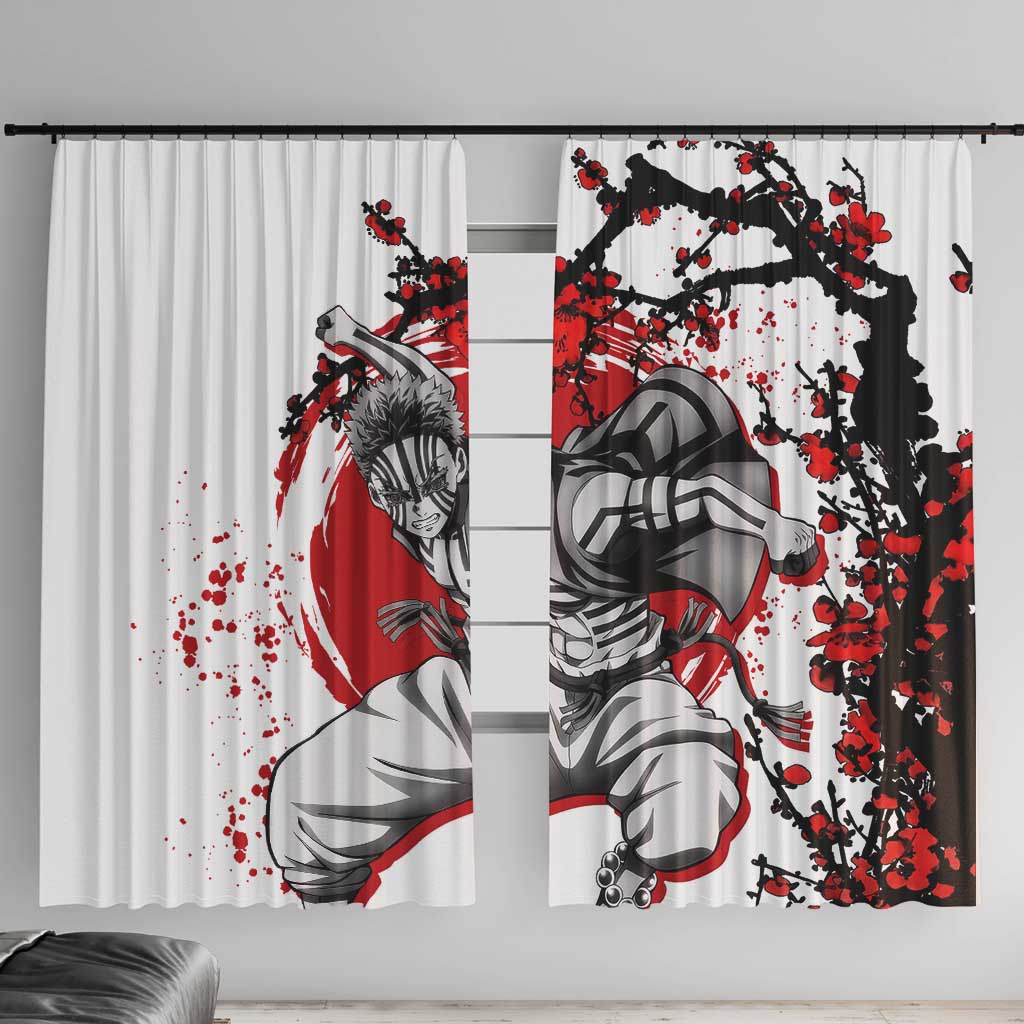 Akaza - Demon Slayer Window Curtain Anime Japan Style