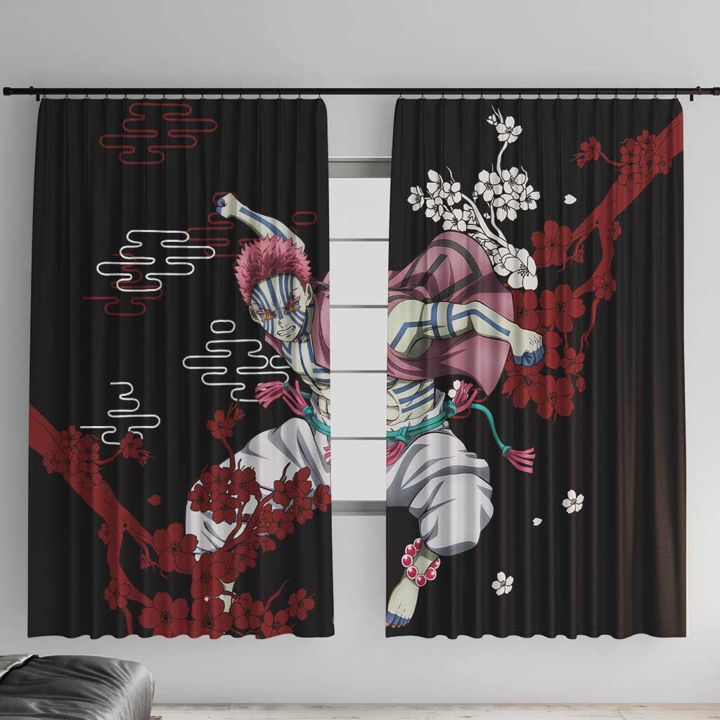 Akaza - Demon Slayer Window Curtain Anime Japan Style