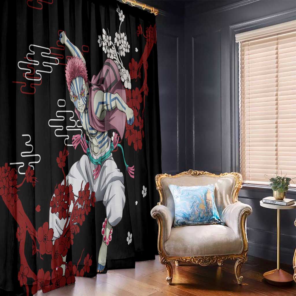 Akaza - Demon Slayer Window Curtain Anime Japan Style