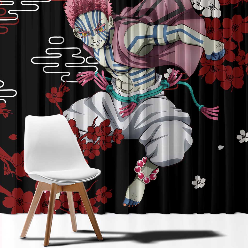Akaza - Demon Slayer Window Curtain Anime Japan Style