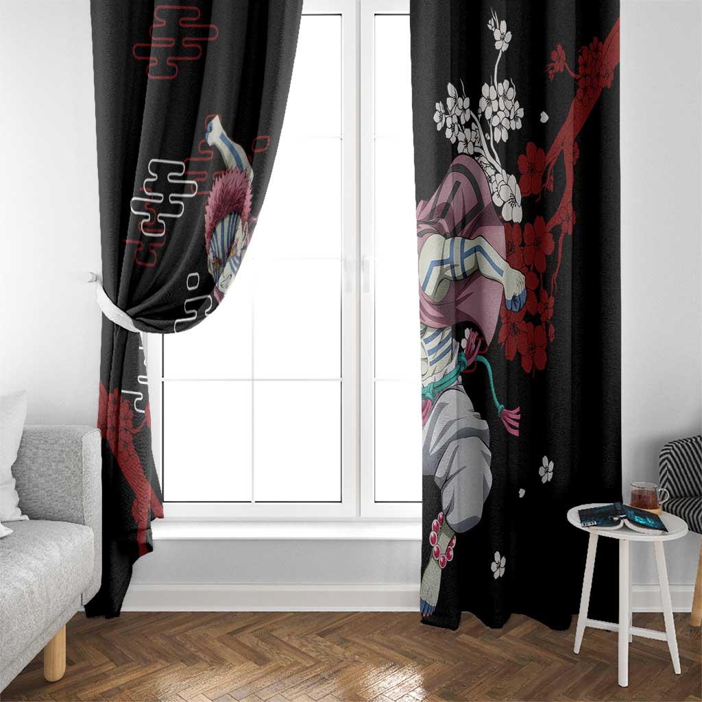 Akaza - Demon Slayer Window Curtain Anime Japan Style