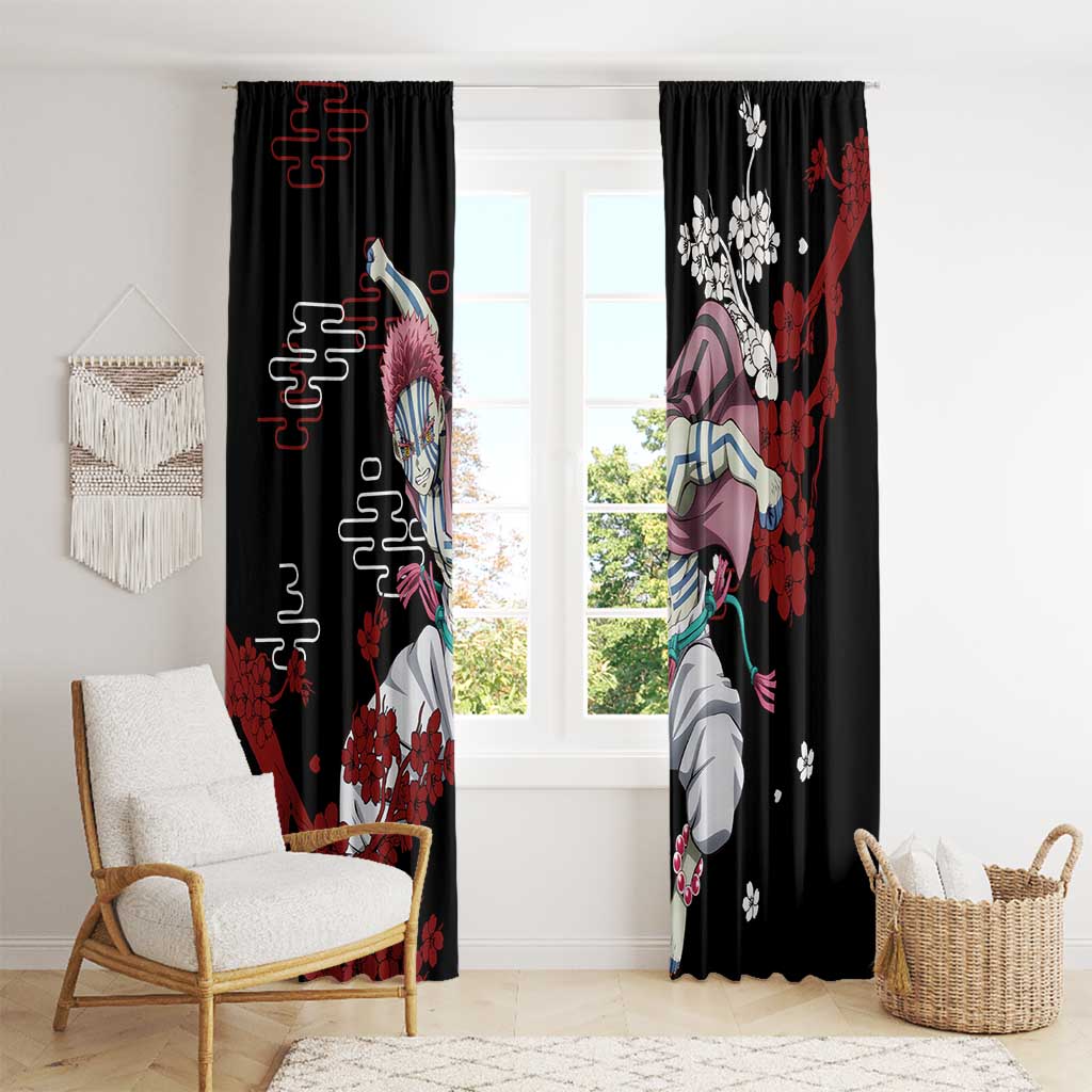 Akaza - Demon Slayer Window Curtain Anime Japan Style
