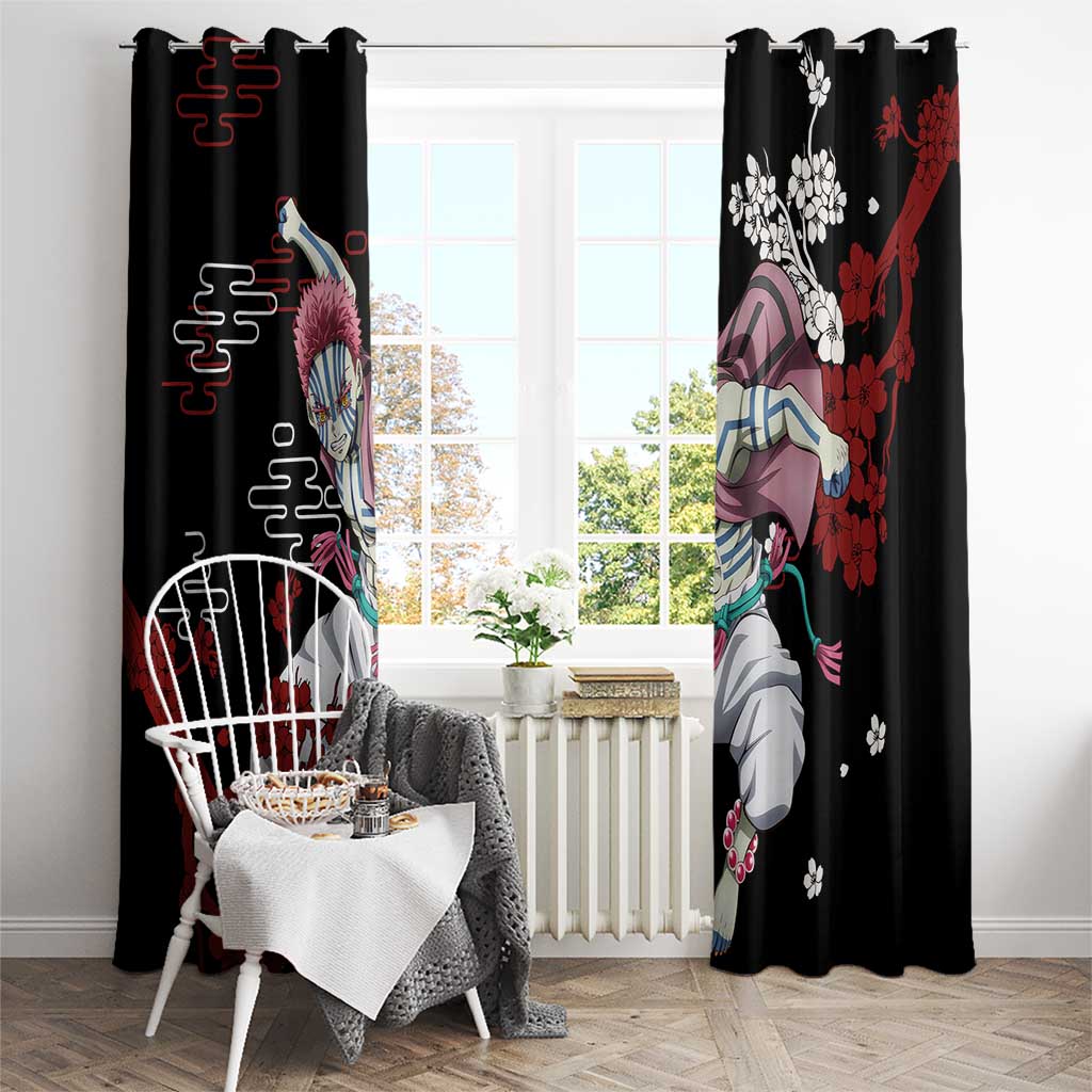 Akaza - Demon Slayer Window Curtain Anime Japan Style